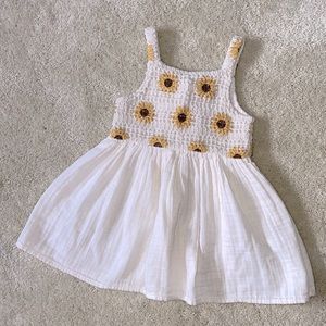 Zara crochet sunflower dress
